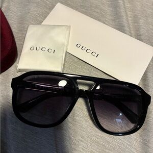 Gucci Dark Aviator Sunglasses